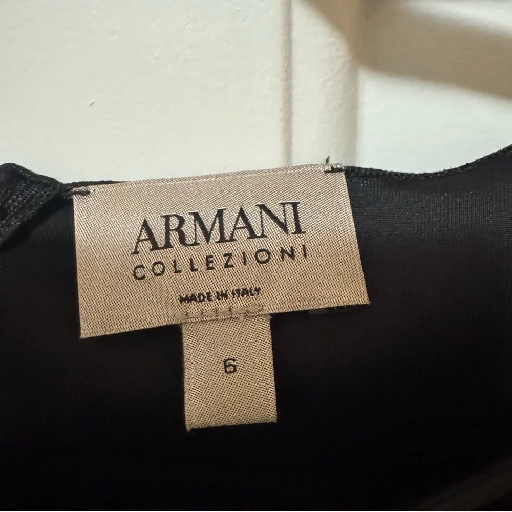 Armani Collezioni Velvet Black Ruched Front Dress Size 6
